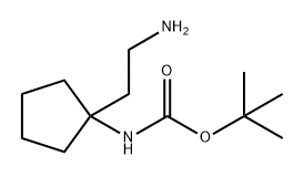 Carbamic acid, [1-(2-aminoethyl)cyclopentyl]-, 1,1-dimethylethyl ester (9CI) Structure