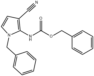 Carbamic acid, [3-cyano-1-(phenylmethyl)-1H-pyrrol-2-yl]-, phenylmethyl ester (9CI) Structure