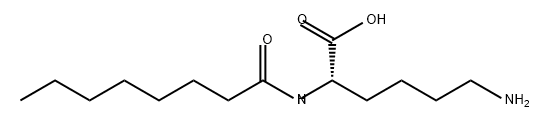 L-Lysine, N2-(1-oxooctyl)- Structure