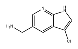 1H-Pyrrolo[2,3-b]pyridine-5-methanamine, 3-chloro- 구조식 이미지