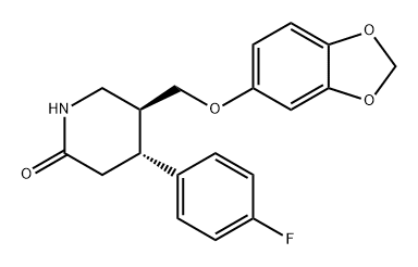 2-Piperidinone, 5-[(1,3-benzodioxol-5-yloxy)methyl]-4-(4-fluorophenyl)-, (4R,5S)- Structure