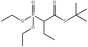 Butanoic acid, 2-(diethoxyphosphinyl)-, 1,1-dimethylethyl ester Structure