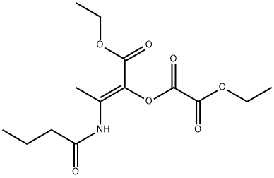 Ethanedioic acid, 1-(ethoxycarbonyl)-2-[(1-oxobutyl)amino]-1-propenyl ethyl ester, (Z)- (9CI) Structure