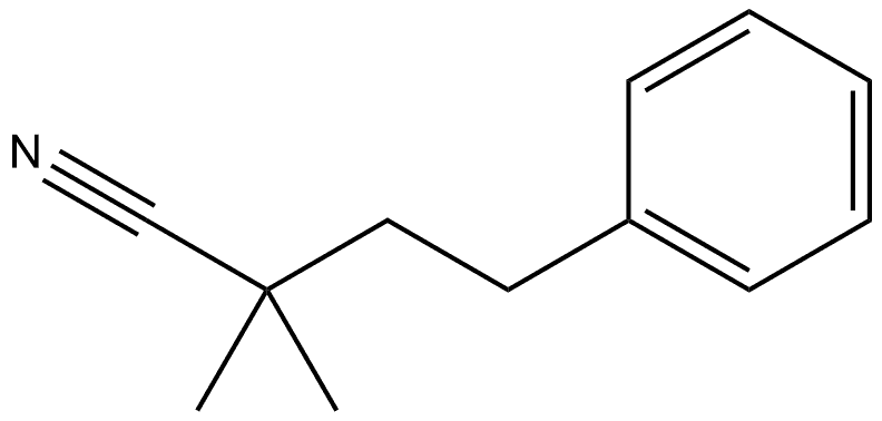Benzenebutanenitrile, α,α-dimethyl- Structure