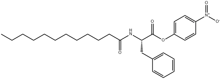 Phenylalanine, N-(1-oxododecyl)-, 4-nitrophenyl ester 구조식 이미지
