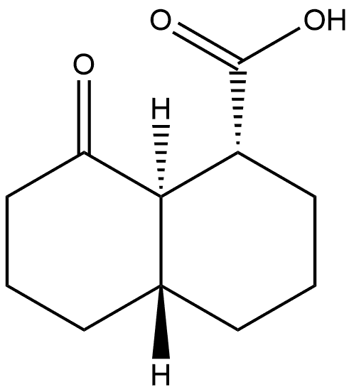 (1R,4aR,8aR)-8-oxo-decahydronaphthalene-1-carboxylic acid Structure