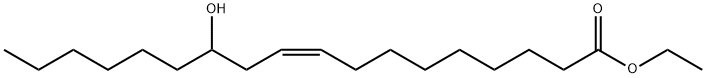 9-Octadecenoic acid, 12-hydroxy-, ethyl ester, (Z)- (9CI) Structure