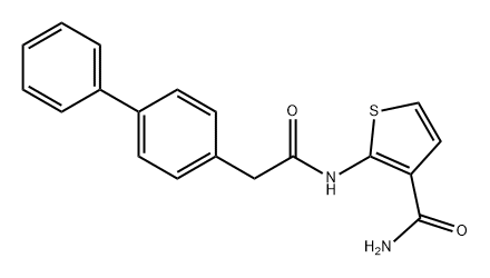 3-Thiophenecarboxamide, 2-[(2-[1,1'-biphenyl]-4-ylacetyl)amino]- Structure