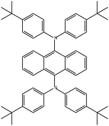 9,10-Anthracenediamine, N9,N9,N10,N10-tetrakis[4-(1,1-dimethylethyl)phenyl]- Structure