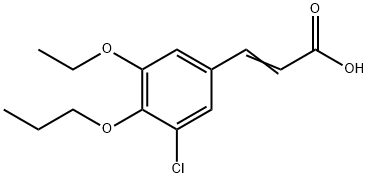 3-(3-chloro-5-ethoxy-4-propoxyphenyl)prop-2-enoic acid 구조식 이미지