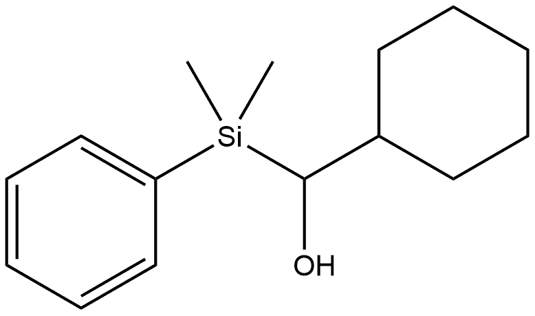 Cyclohexanemethanol, α-(dimethylphenylsilyl)- Structure