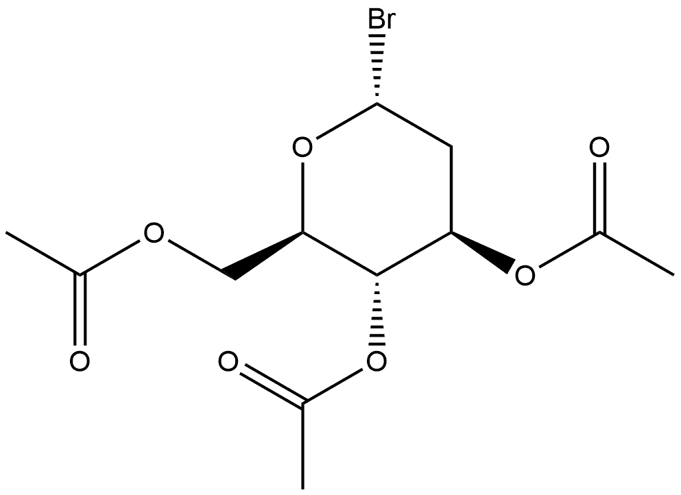 α-D-arabino-Hexopyranosyl bromide, 2-deoxy-, 3,4,6-triacetate Structure