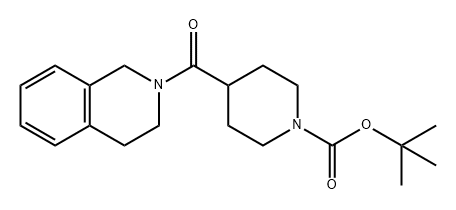 1-Piperidinecarboxylic acid, 4-[(3,4-dihydro-2(1H)-isoquinolinyl)carbonyl]-, 1,1-dimethylethyl ester Structure