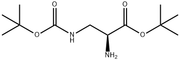 (S)-Tert-Butyl 2-amino-3-((tert-butoxycarbonyl)amino)propanoate Structure