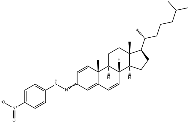 Cholesta-1,4,6-trien-3-one, (4-nitrophenyl)hydrazone (9CI) Structure