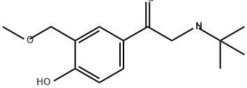 Ethanone, 2-[(1,1-dimethylethyl)amino]-1-[4-hydroxy-3-(methoxymethyl)phenyl]- 구조식 이미지