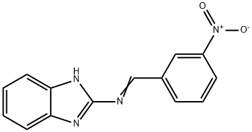 1H-Benzimidazol-2-amine, N-[(3-nitrophenyl)methylene]- Structure