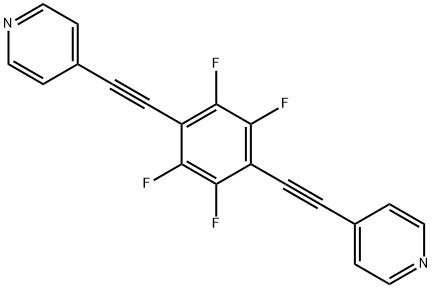 4,4'-((perfluoro-1,4-phenylene)bis(ethyne-2,1-diyl))dipyridine 구조식 이미지