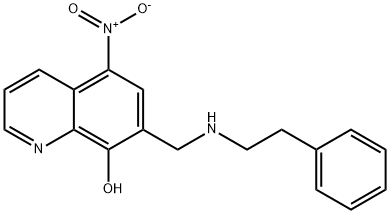 5-Nitro-7-((phenethylamino)methyl)quinolin-8-ol Structure