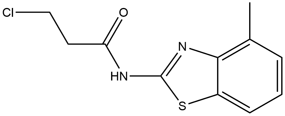 3-Chloro-N-(4-methyl-2-benzothiazolyl)propanamide Structure