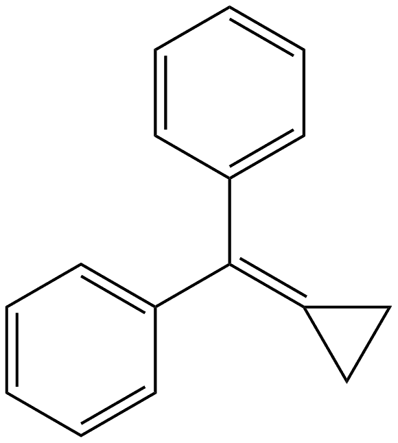 Benzene, 1,1'-(cyclopropylidenemethylene)bis- Structure