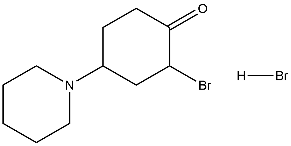 2-bromo-4-(piperidin-1-yl)cyclohexan-1-one hydrobromide 구조식 이미지
