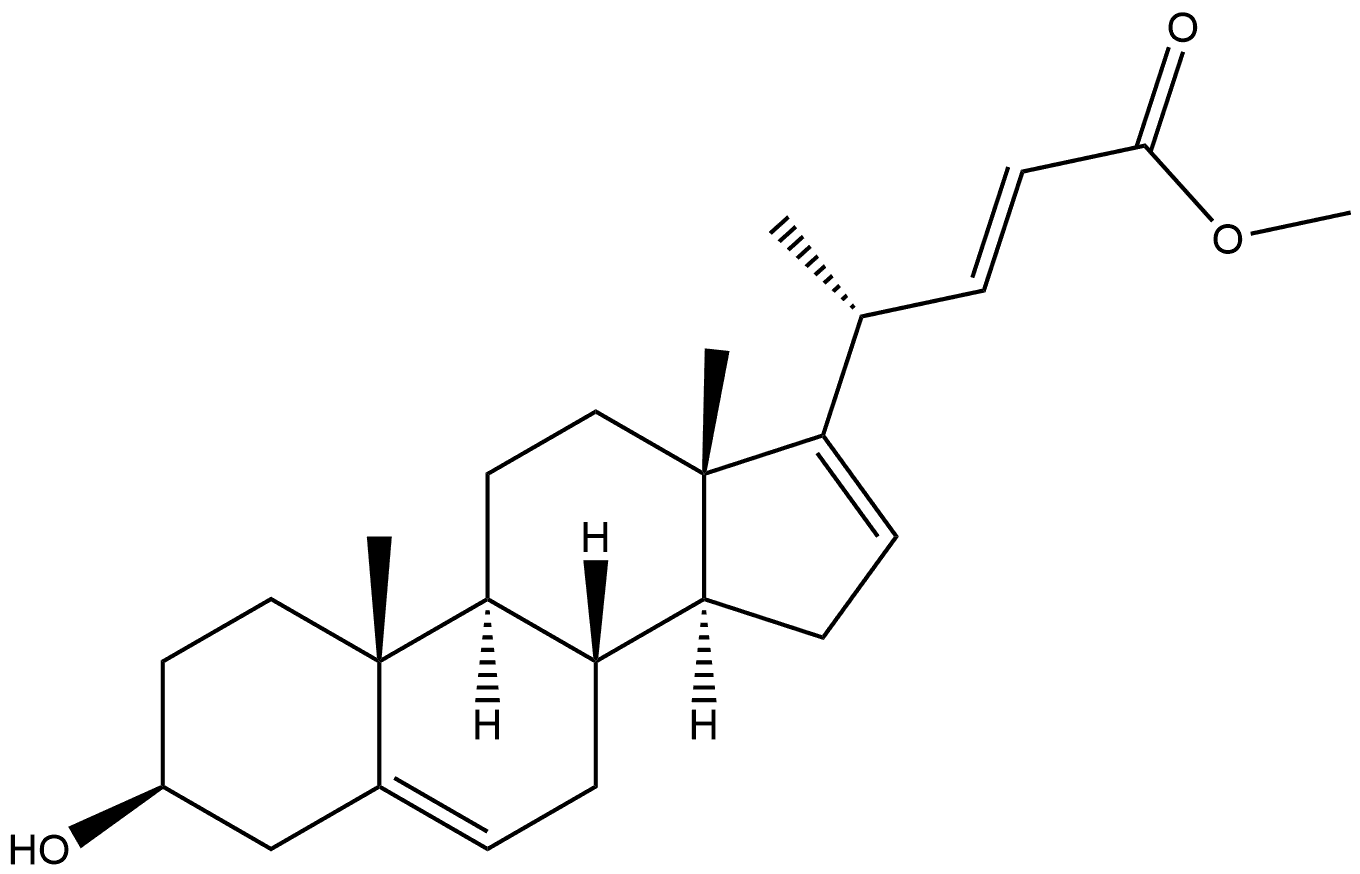 Chola-5,16,22-trien-24-oic acid, 3-hydroxy-, methyl ester, (3β,22E)- (9CI) 구조식 이미지