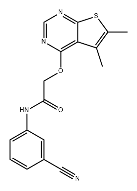 Acetamide, N-(3-cyanophenyl)-2-[(5,6-dimethylthieno[2,3-d]pyrimidin-4-yl)oxy]- Structure