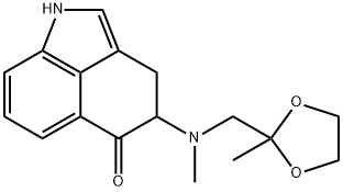 Benz[cd]indol-5(1H)-one, 3,4-dihydro-4-[methyl[(2-methyl-1,3-dioxolan-2-yl)methyl]amino]- Structure