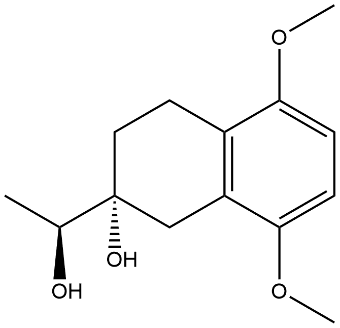 2-Naphthalenemethanol, 1,2,3,4-tetrahydro-2-hydroxy-5,8-dimethoxy-α-methyl-, (αS,2R)- Structure