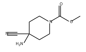 1-Piperidinecarboxylic acid, 4-amino-4-cyano-, methyl ester Structure