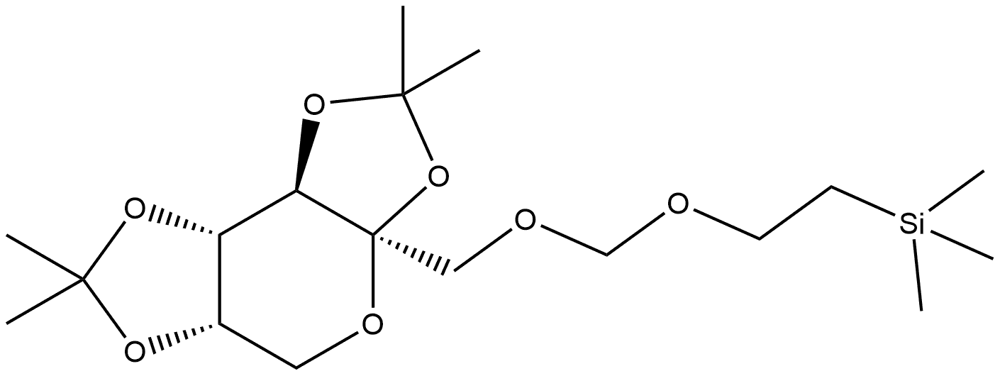 β-L-Fructopyranose, 2,3:4,5-bis-O-(1-methylethylidene)-1-O-[[2-(trimethylsilyl)ethoxy]methyl]- Structure