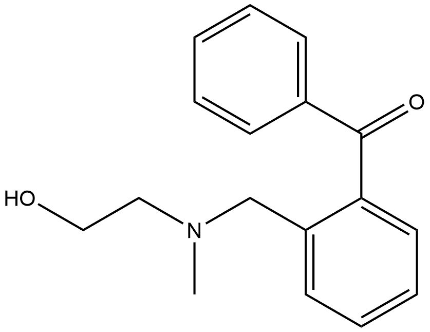 Methanone, [2-[[(2-hydroxyethyl)methylamino]methyl]phenyl]phenyl- Structure