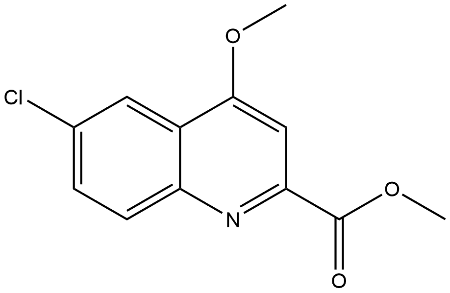 Methyl 6-chloro-4-methoxy-2-quinolinecarboxylate Structure