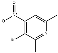 Pyridine, 3-bromo-2,6-dimethyl-4-nitro- Structure