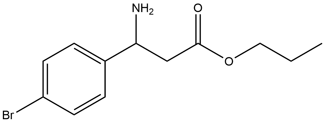 Benzenepropanoic acid, β-amino-4-bromo-, propyl ester Structure