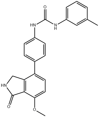 Urea, N-[4-(2,3-dihydro-7-methoxy-1-oxo-1H-isoindol-4-yl)phenyl]-N'-(3-methylphenyl)- Structure