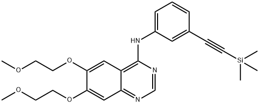 4-Quinazolinamine, 6,7-bis(2-methoxyethoxy)-N-[3-[2-(trimethylsilyl)ethynyl]phenyl]- 구조식 이미지