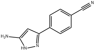 Benzonitrile, 4-(5-amino-1H-pyrazol-3-yl)- Structure
