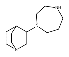 1-Azabicyclo[2.2.2]octane, 3-(hexahydro-1H-1,4-diazepin-1-yl)- Structure