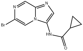 Cyclopropanecarboxamide, N-(6-bromoimidazo[1,2-a]pyrazin-3-yl)- Structure