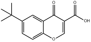 4H-1-Benzopyran-3-carboxylic acid, 6-(1,1-dimethylethyl)-4-oxo- Structure