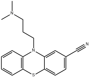 10H-Phenothiazine-2-carbonitrile, 10-[3-(dimethylamino)propyl]- Structure