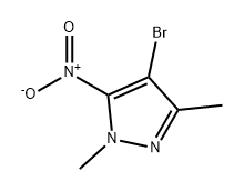 1H-Pyrazole, 4-bromo-1,3-dimethyl-5-nitro- 구조식 이미지