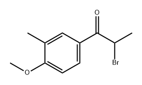 1-Propanone, 2-bromo-1-(4-methoxy-3-methylphenyl)- Structure