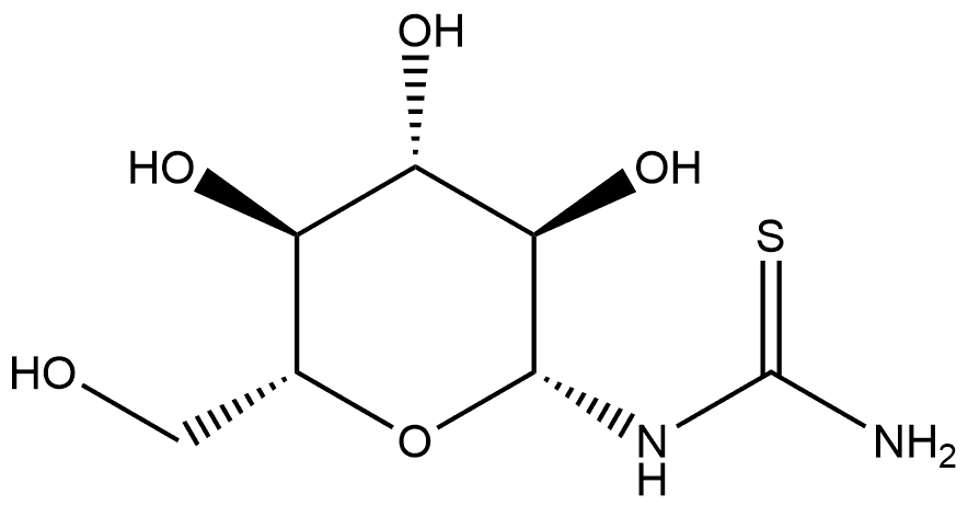 Thiourea, N-β-D-glucopyranosyl- Structure