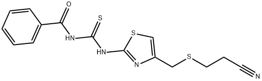 Benzamide, N-[[[4-[[(2-cyanoethyl)thio]methyl]-2-thiazolyl]amino]thioxomethyl]- Structure