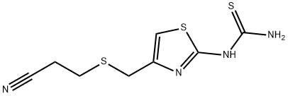 Thiourea, N-[4-[[(2-cyanoethyl)thio]methyl]-2-thiazolyl]- Structure