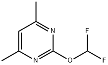 Pyrimidine, 2-(difluoromethoxy)-4,6-dimethyl- Structure