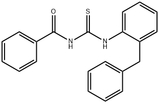 Benzamide, N-[[[2-(phenylmethyl)phenyl]amino]thioxomethyl]- Structure